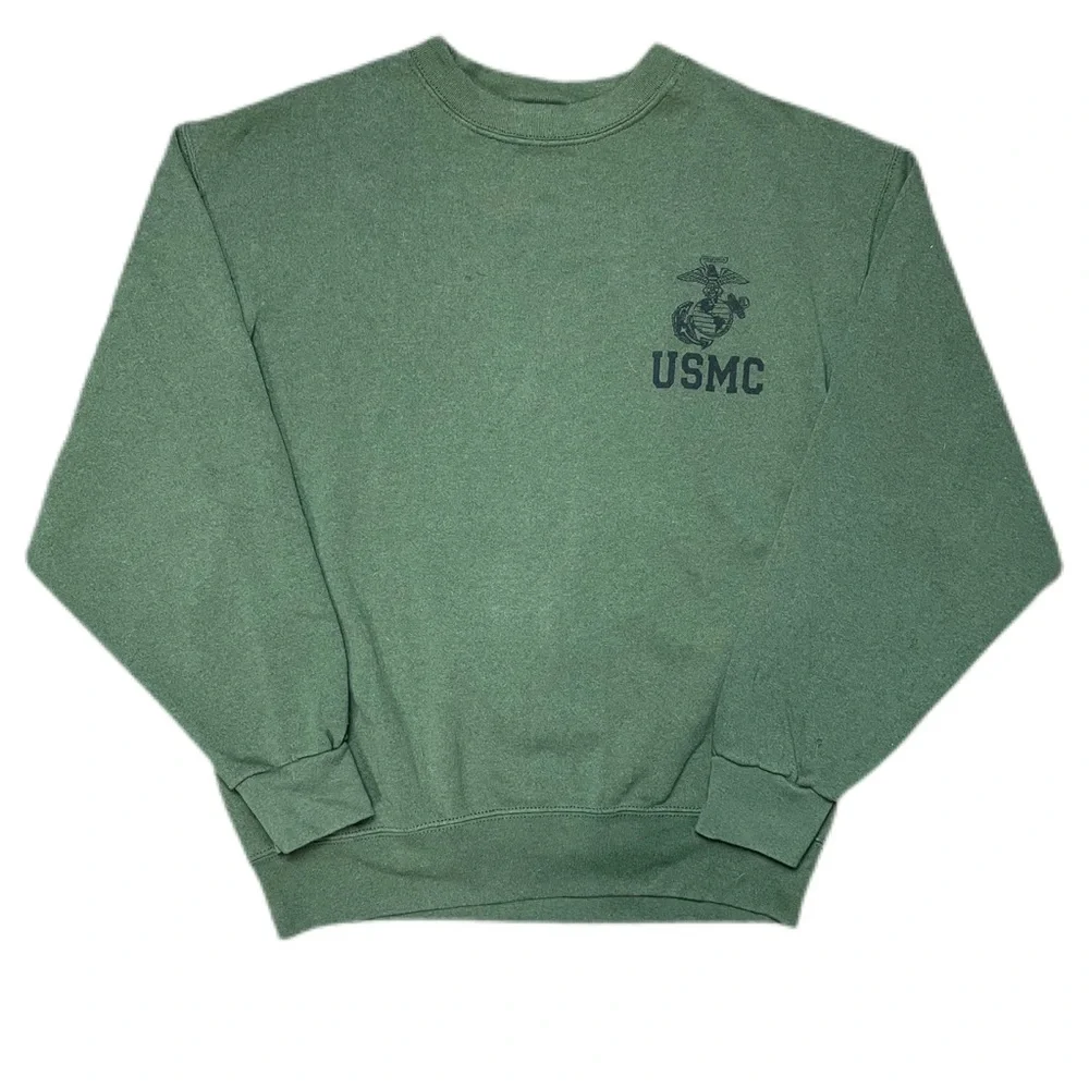 USMC Marine Corps Olive Crewneck Sweater